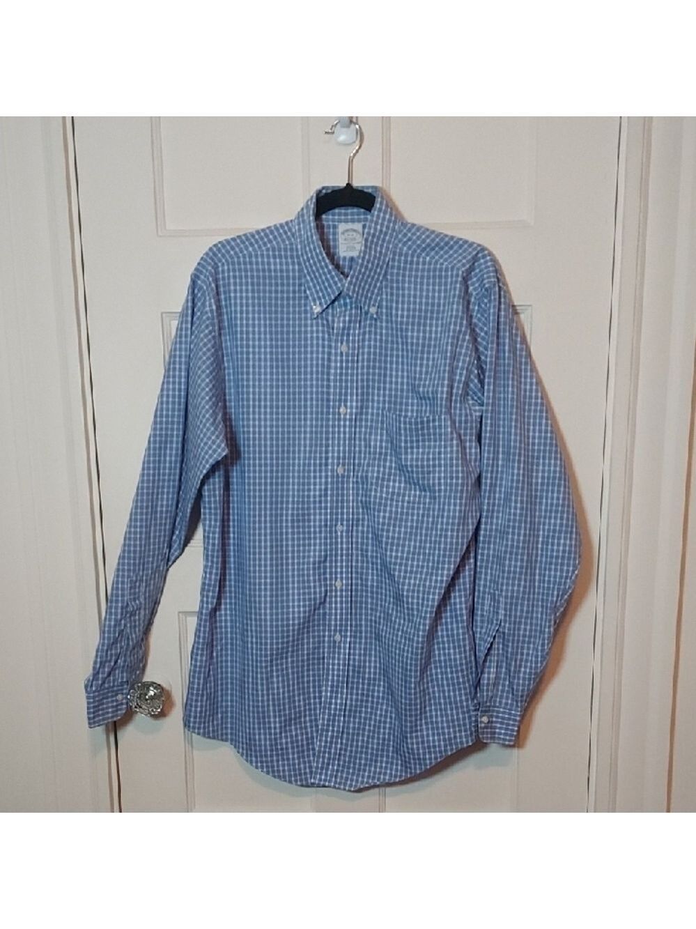 Brooks Brothers Blue Gingham Slim Fit Button Down Shirt